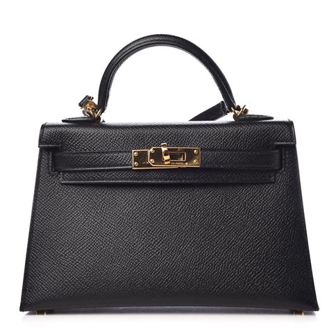 mini kelly black hermes